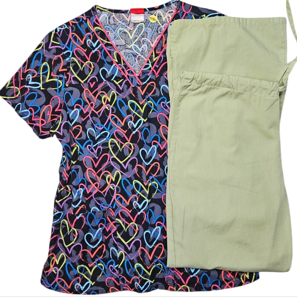 Hearts Scrub Set